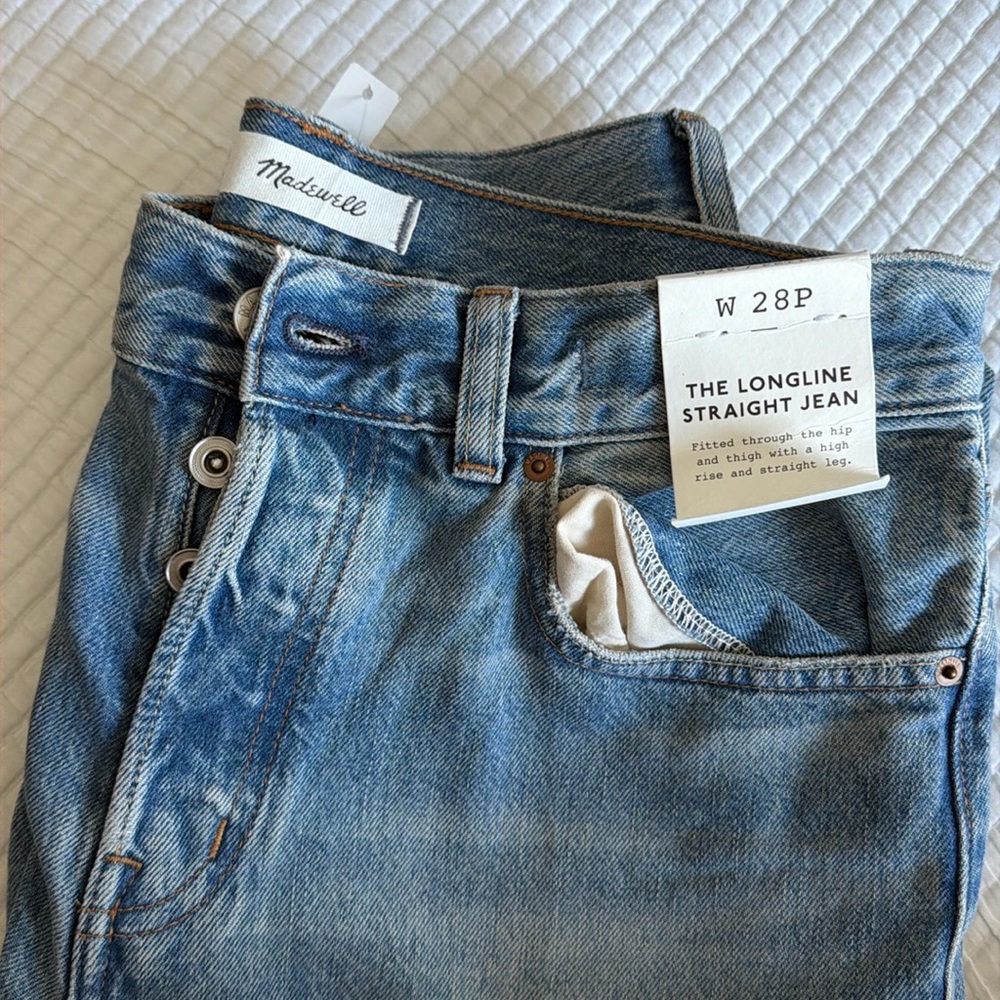 Madewell the Longkine straight Jean w 28P